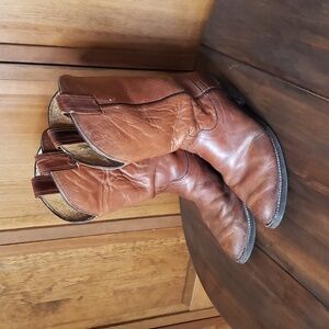 Olathe Boot Co Leather Western Cowboy Boots Sz 9.5